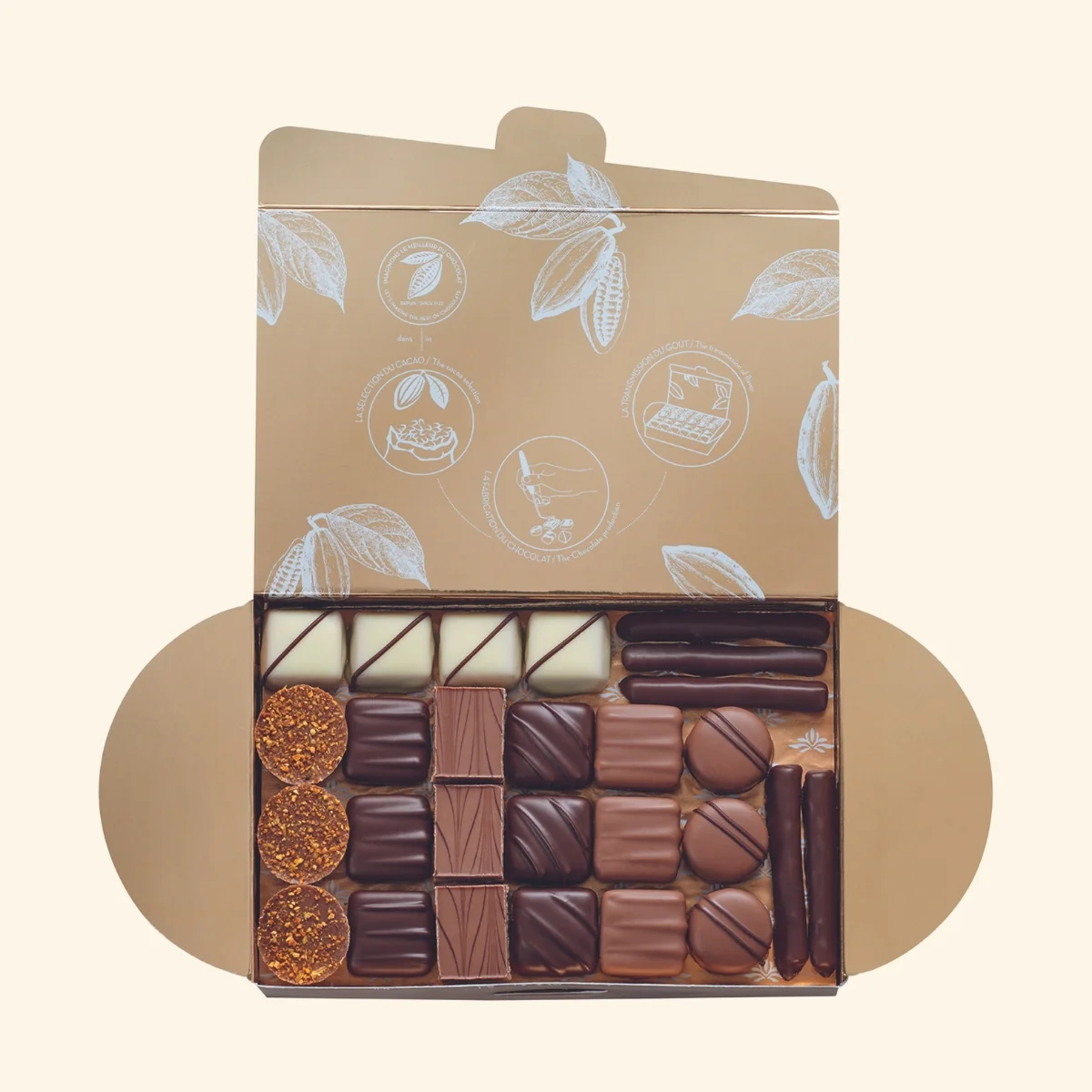 Ballotin 50 bonbons de chocolat assortis - 14 variétés - Image 3