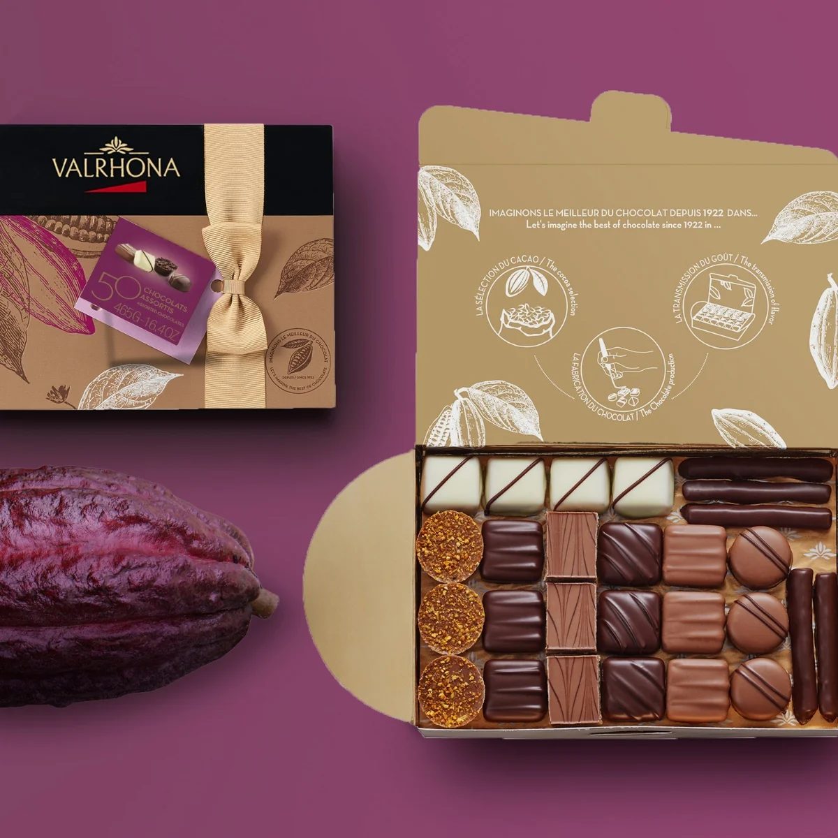 Ballotin 50 bonbons de chocolat assortis - 14 variétés - Image 4