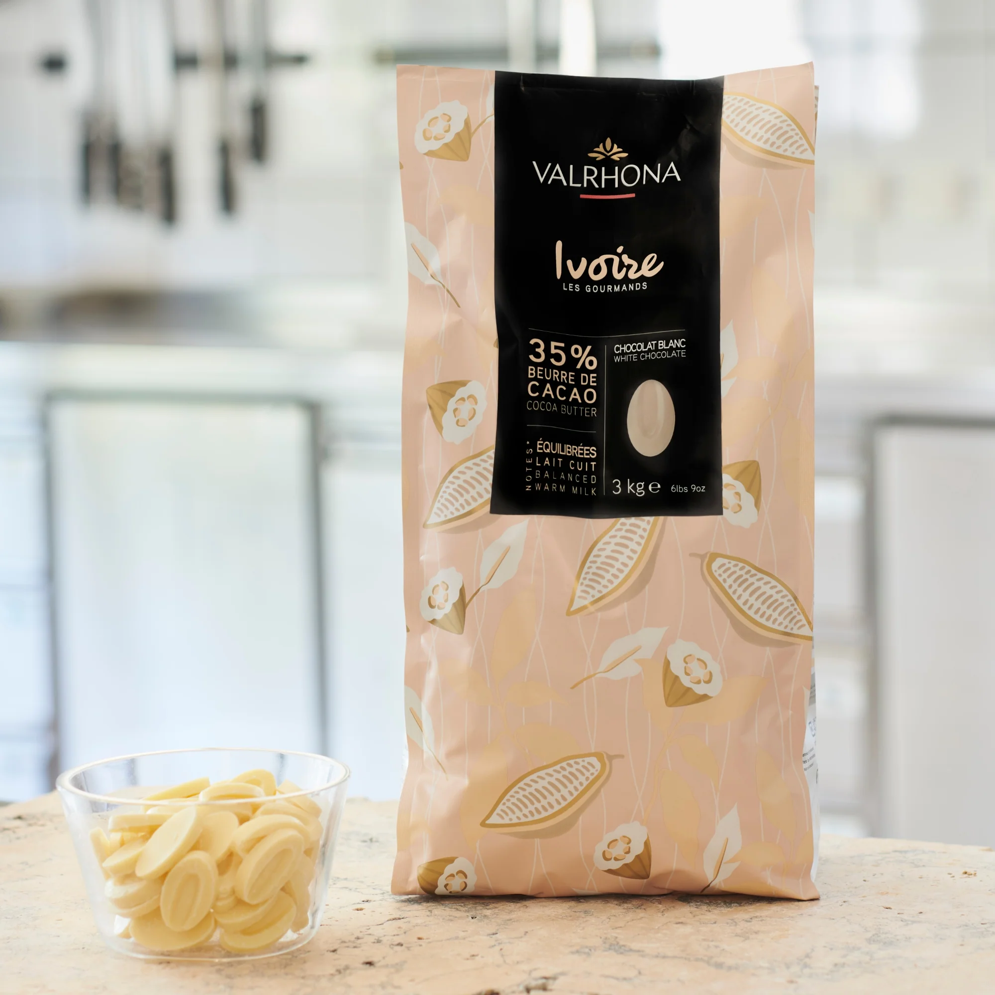 Chocolat blanc pour la pâtisserie Ivoire 35% - 3kg - Image 4