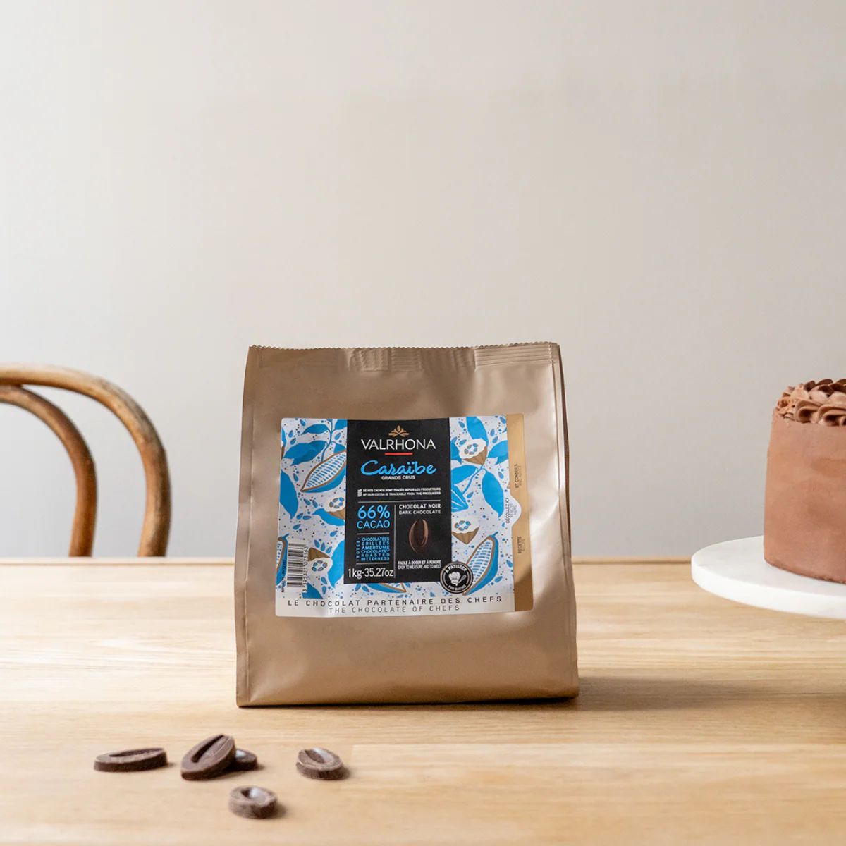 Chocolat noir pour la pâtisserie Caraïbe 66% - 1kg - Image 4