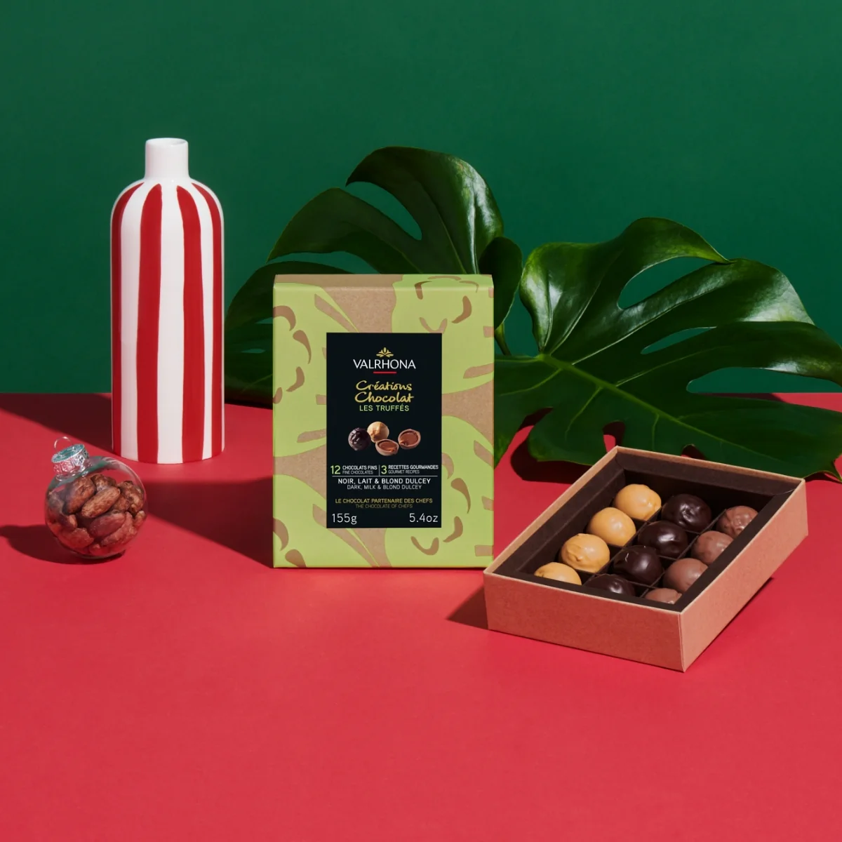 Coffret 12 truffes en chocolat noir, lait et Dulcey - 155g - Image 3
