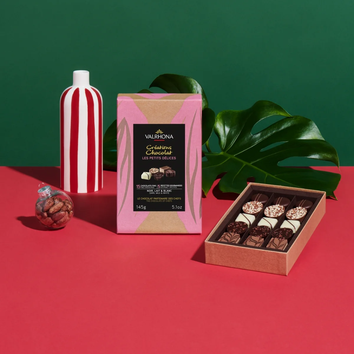 Coffret 15 bonbons de chocolat noir, lait et blanc - 145g - Image 3