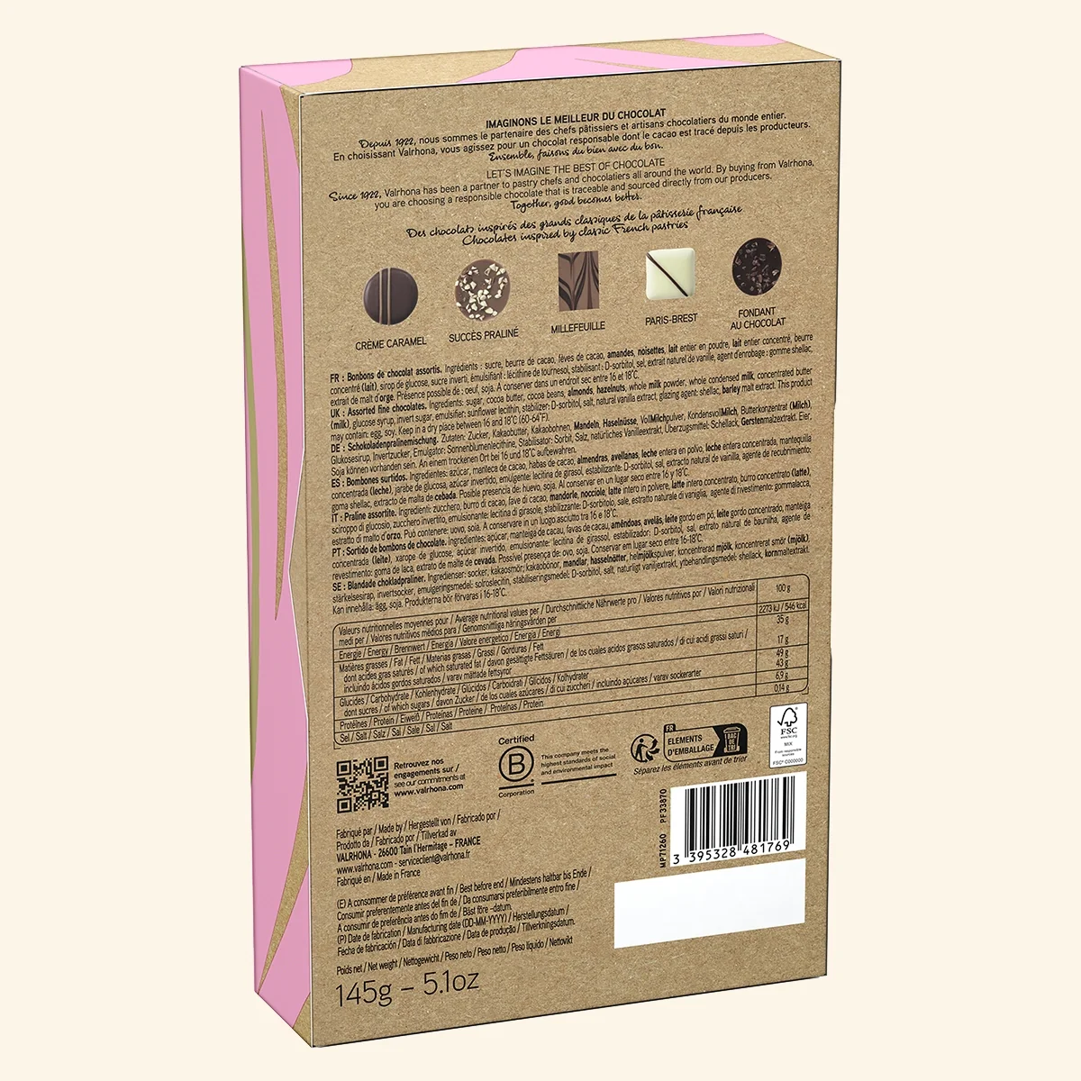 Coffret 15 bonbons de chocolat noir, lait et blanc - 145g - Image 4