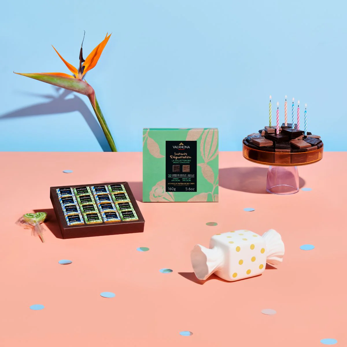 Coffret 32 carrés de chocolat noir et lait Bio - 160g - Image 3