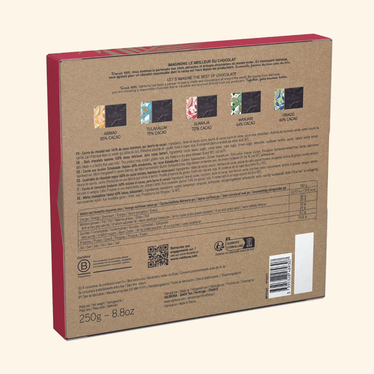 Coffret 50 carrés de chocolat noir - 250g - Image 4