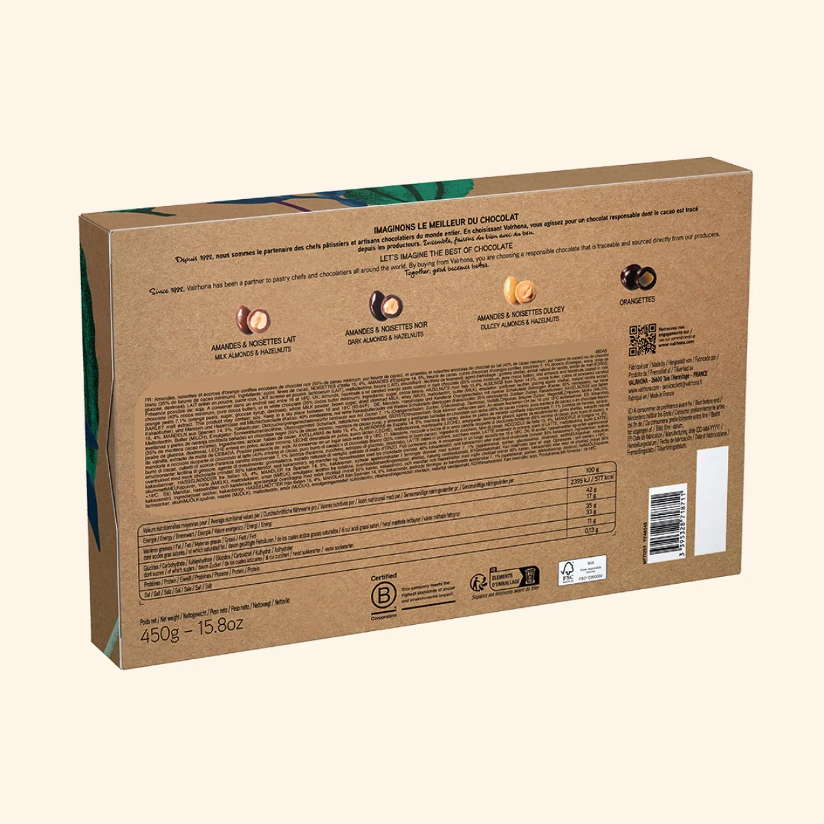Coffret amandes, noisettes et orangettes enrobées - 450g - Image 3