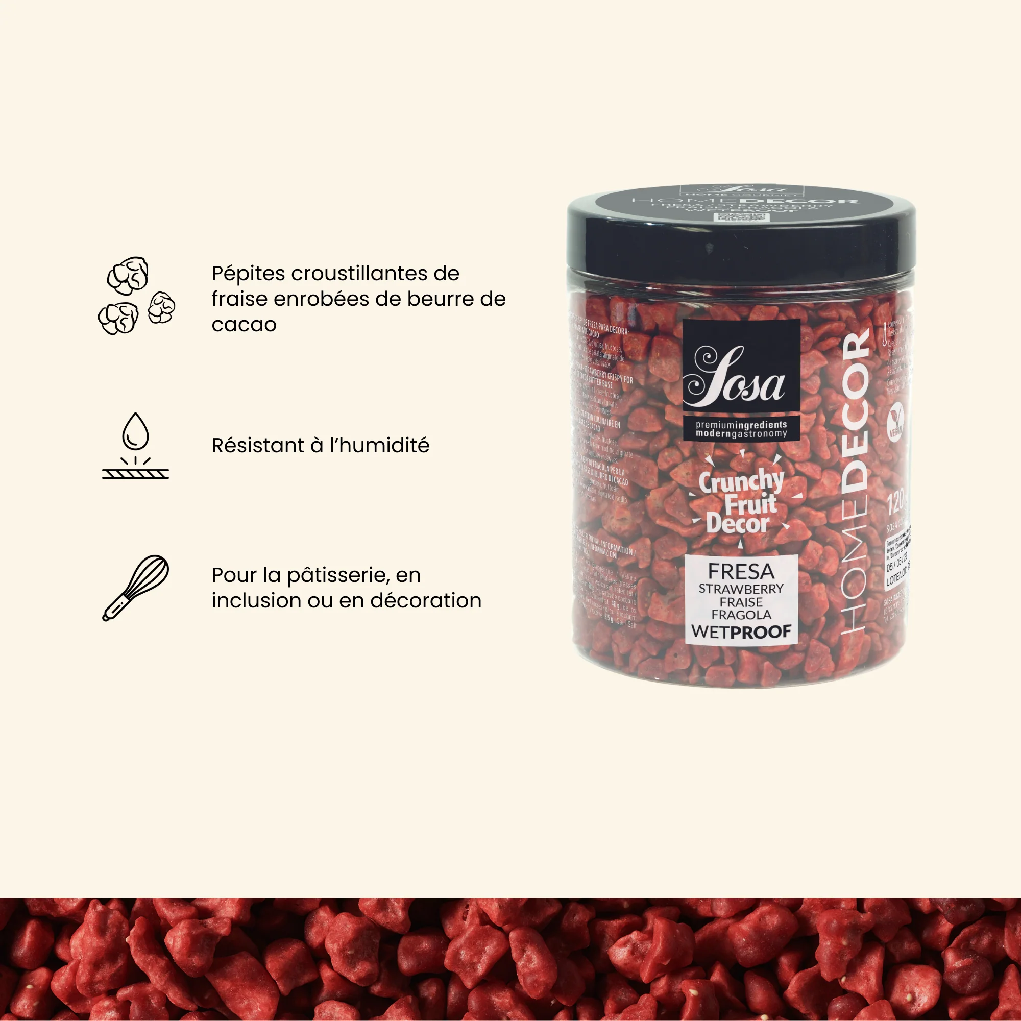 Fraise crispy wetproof - 140g - Image 3