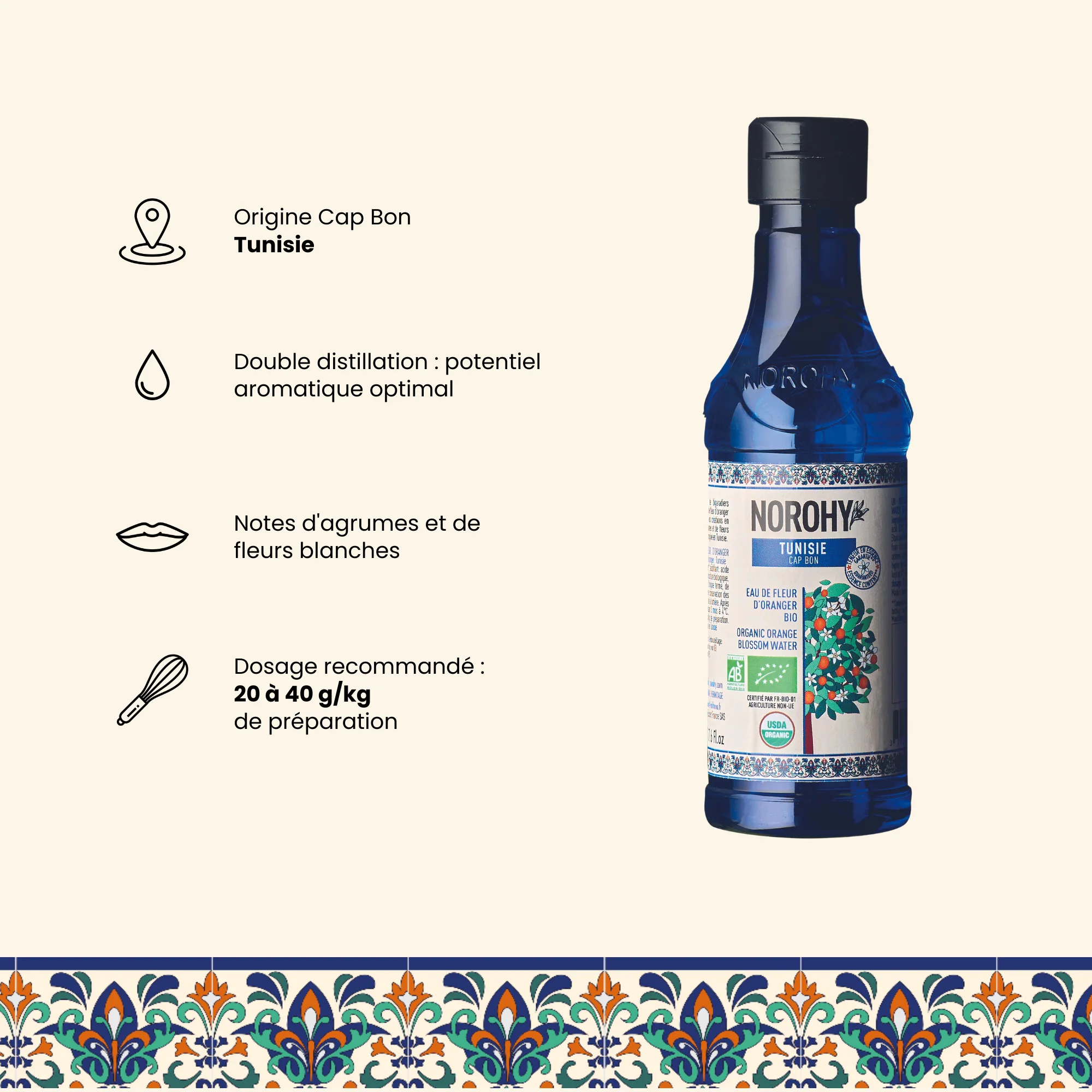 Eau de fleur d'oranger Bio de Tunisie - 225ml - Image 3