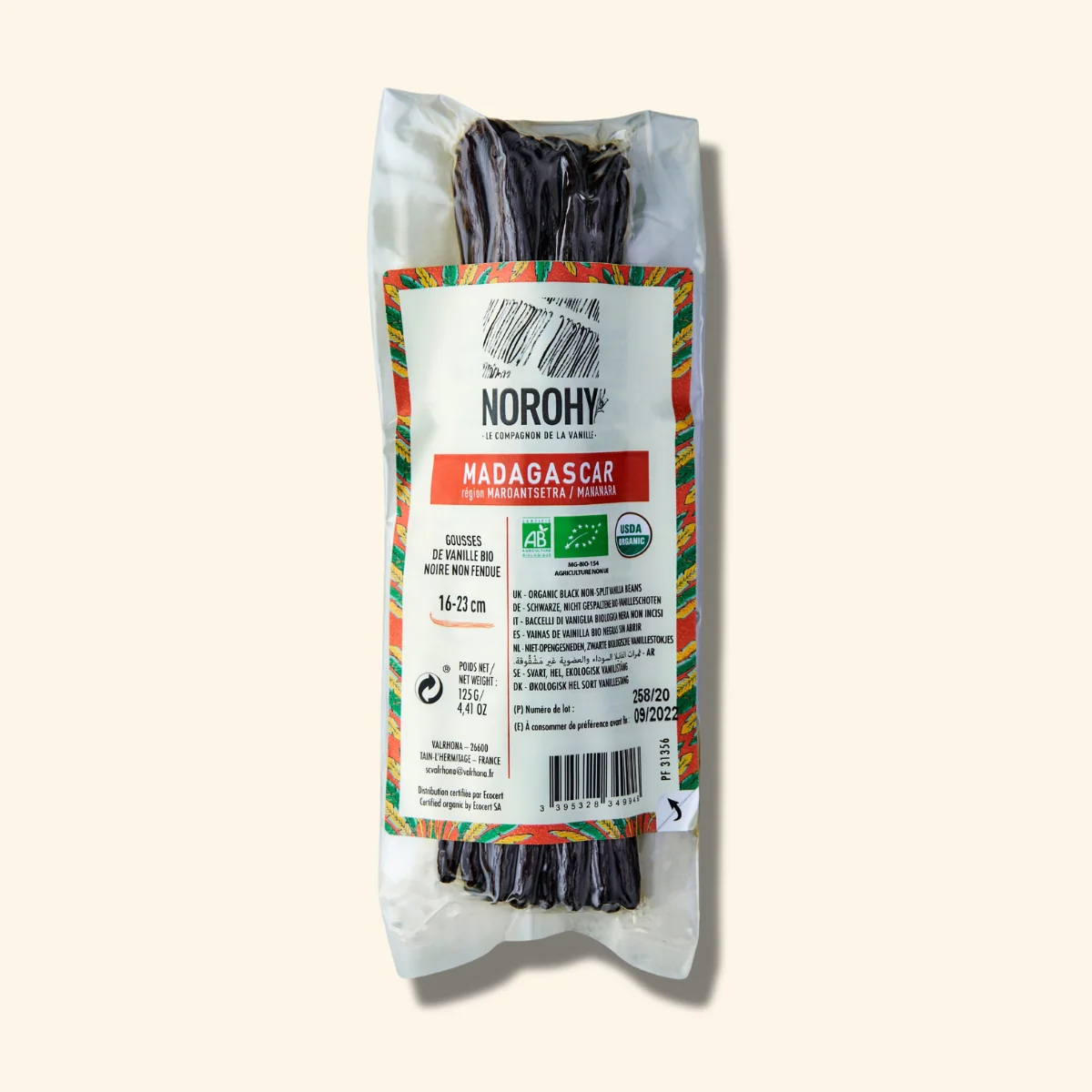 Gousses de vanille Bio de Madagascar - 125g