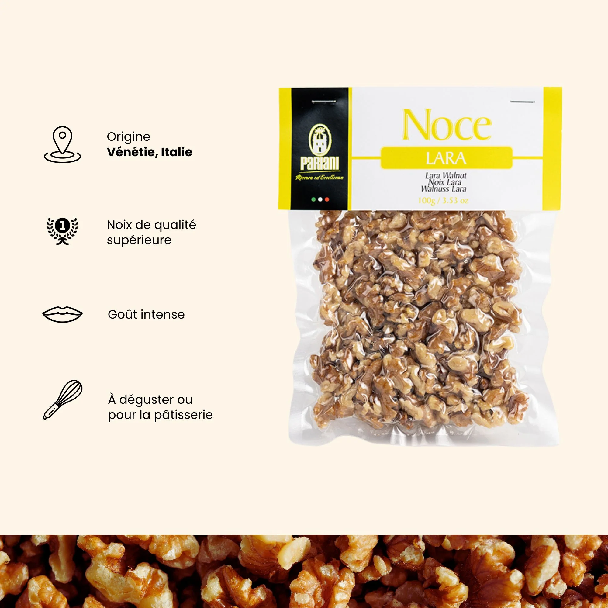 Noix en quartiers « Lara » - 100g - Image 3