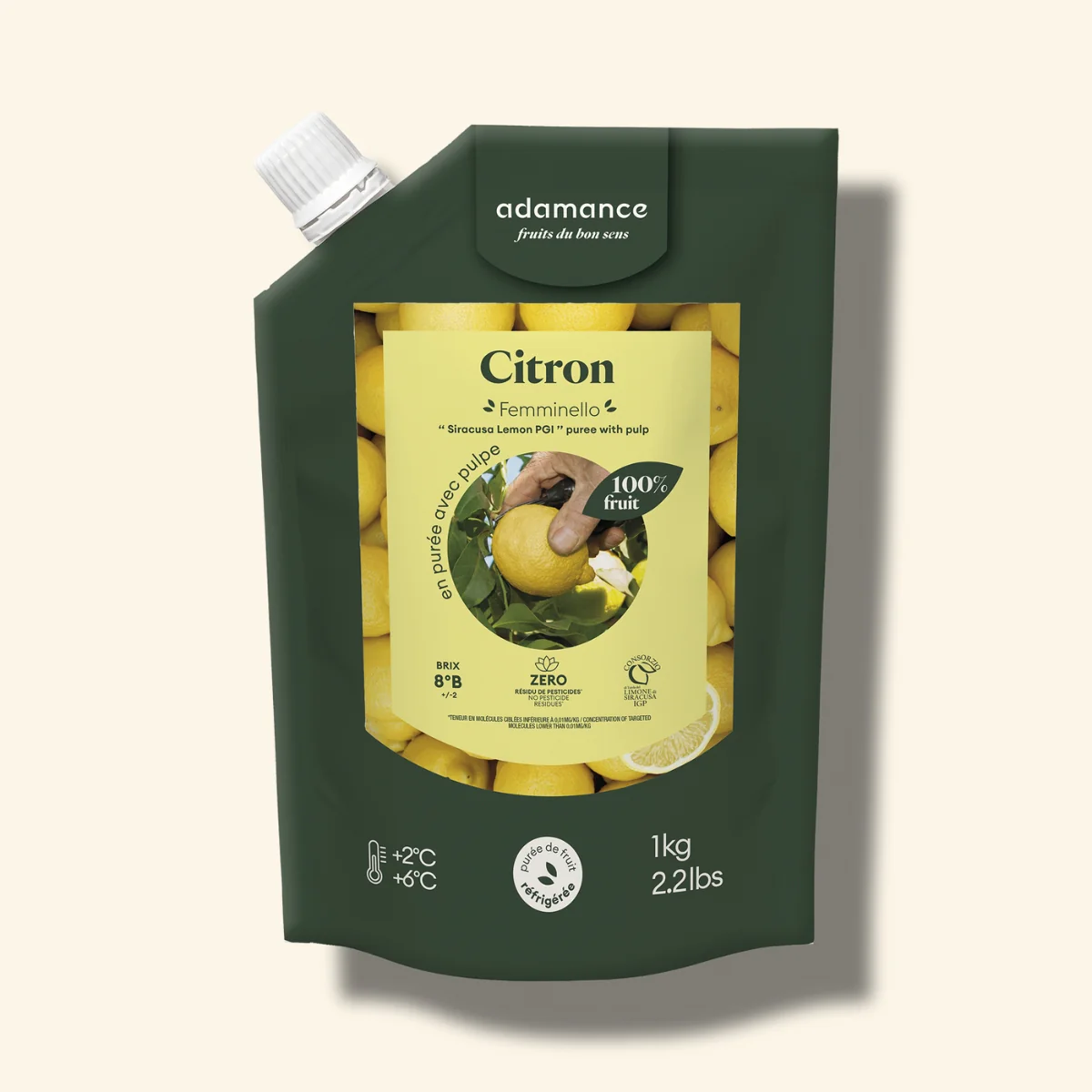 Purée de citron réfrigérée - 2 x 1kg