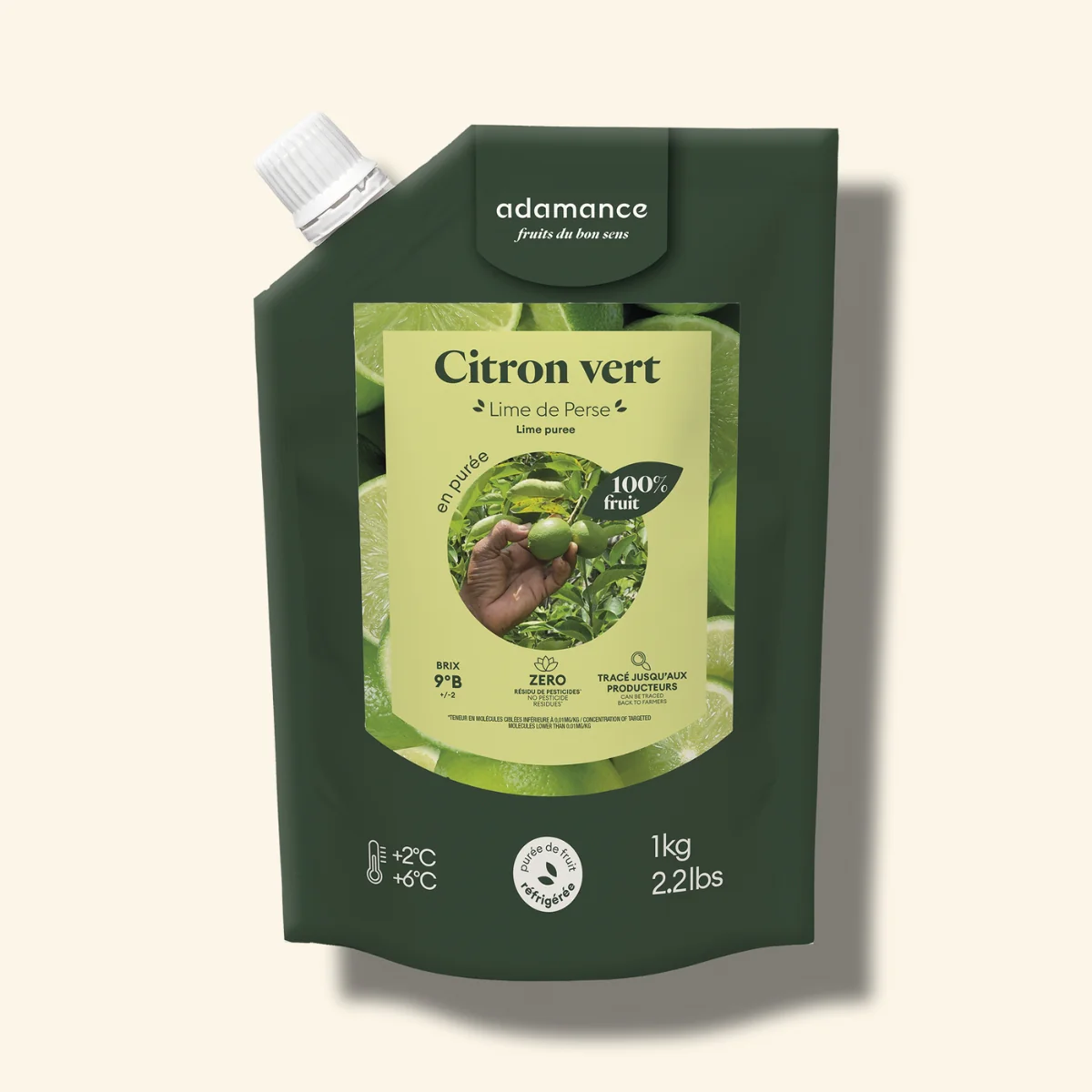 Purée de citron vert réfrigérée - 2 x 1kg