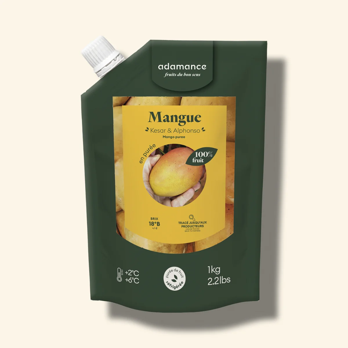Purée de mangue réfrigérée - 2 x 1kg