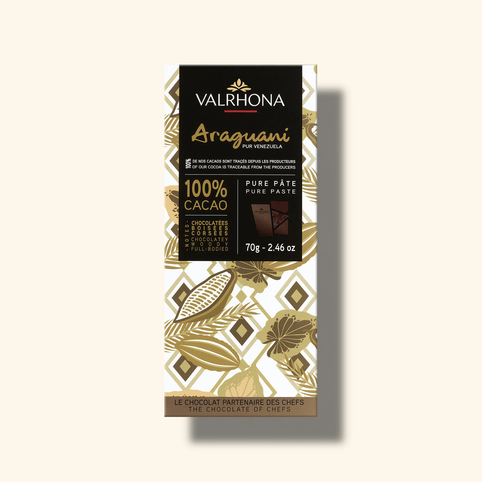 Tablette pure pâte Araguani 100% - 70g