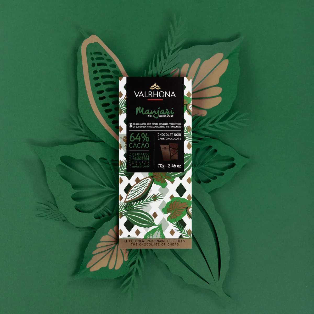 Tablette chocolat noir Manjari 64% - 70g - Image 3