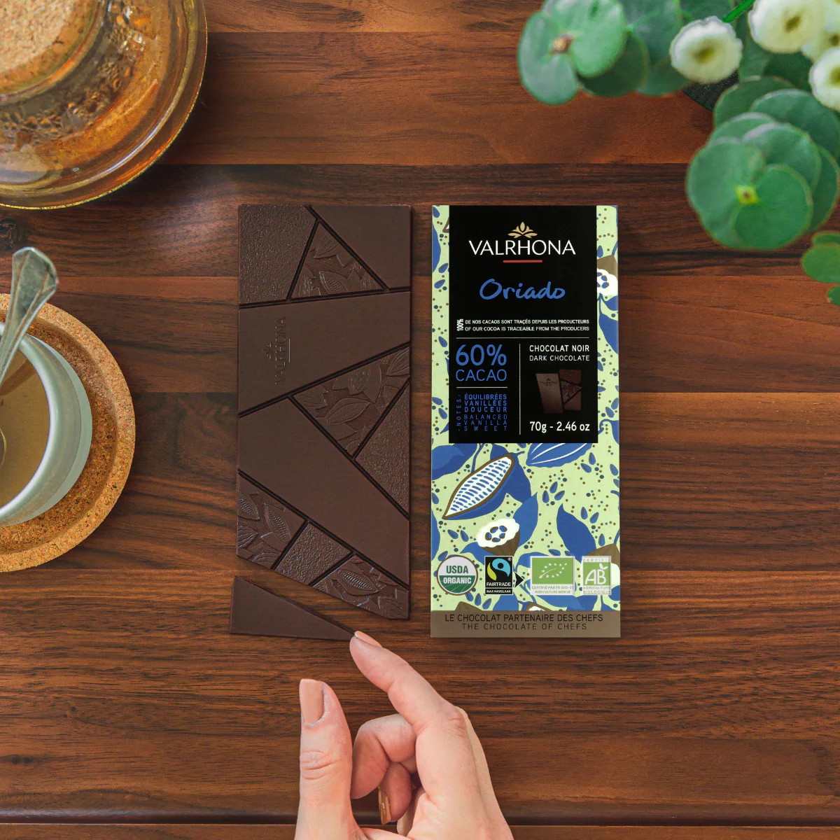 Tablette chocolat noir Oriado 60% - 70g - Image 4